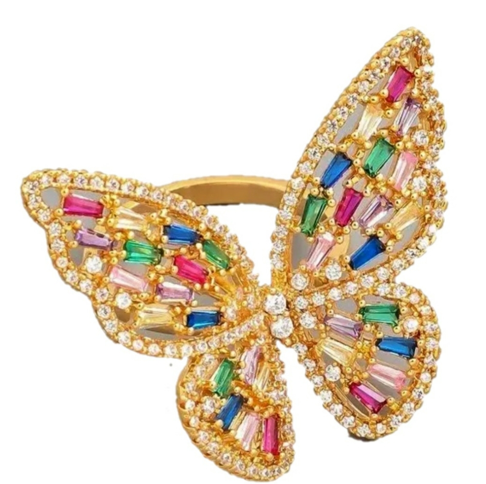 Beautiful Multi-color Butterfly Ring
